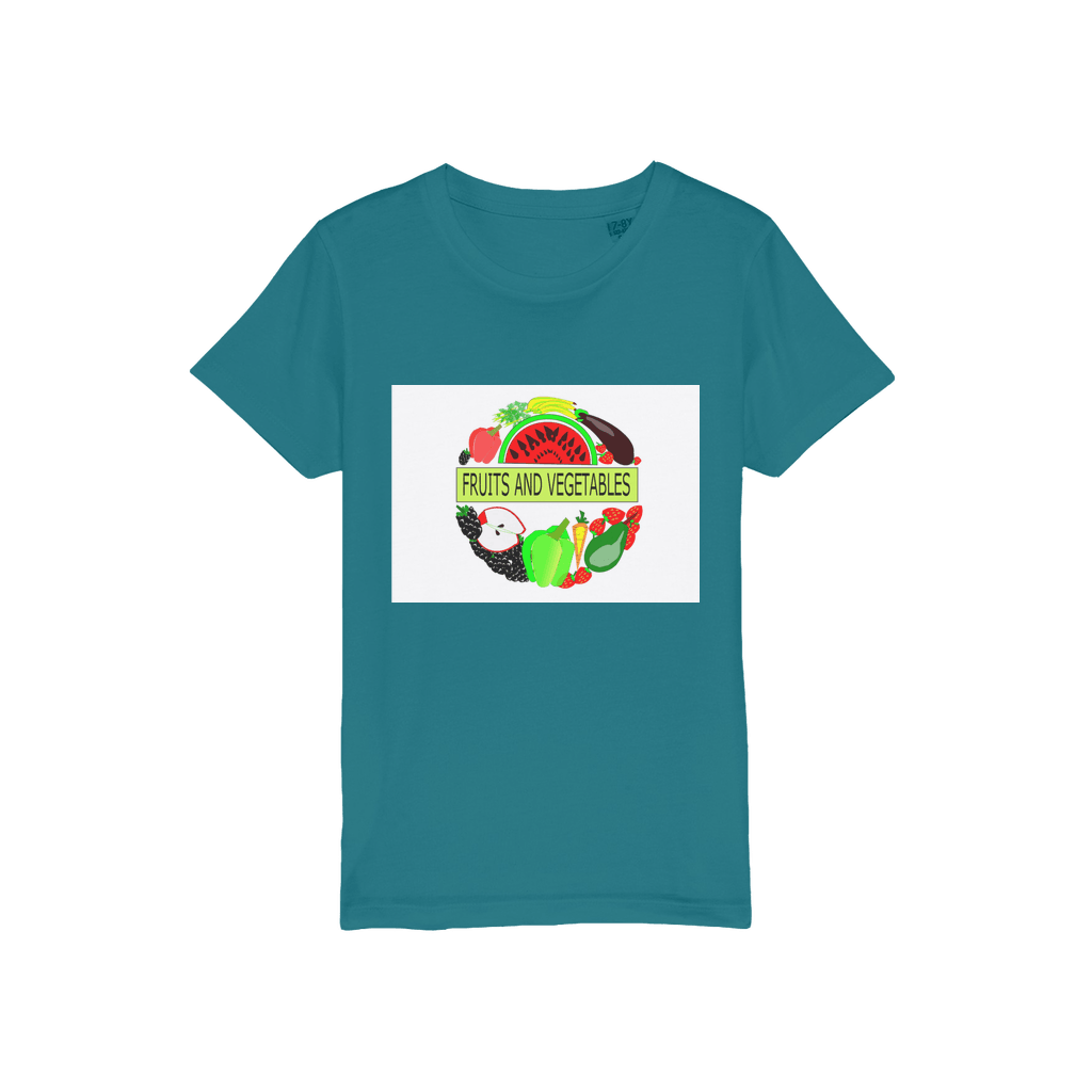 Classic Unisex Fruits And Vegetables Design Jersey Kids T-Shirt - Mercy Abounding