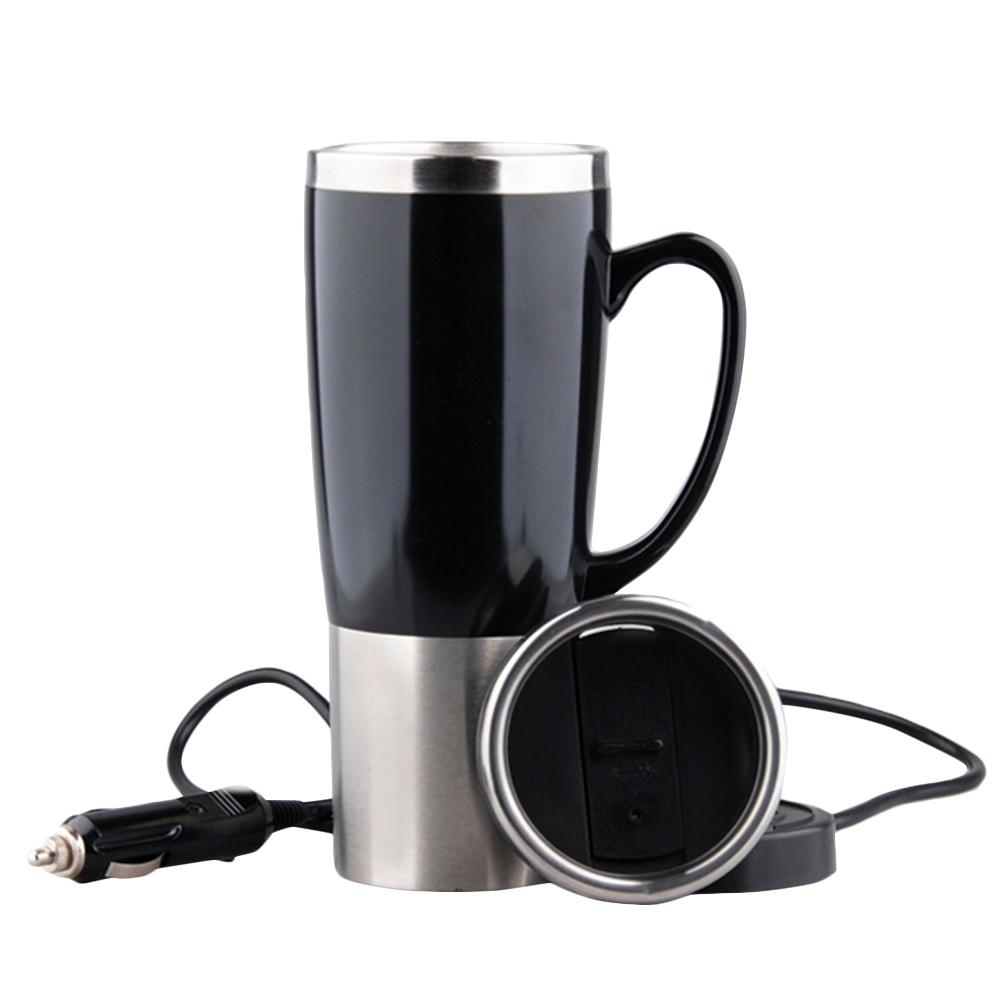 Electric Car Stainless Steel Heating Mug Travel Coffee Tea 450ML