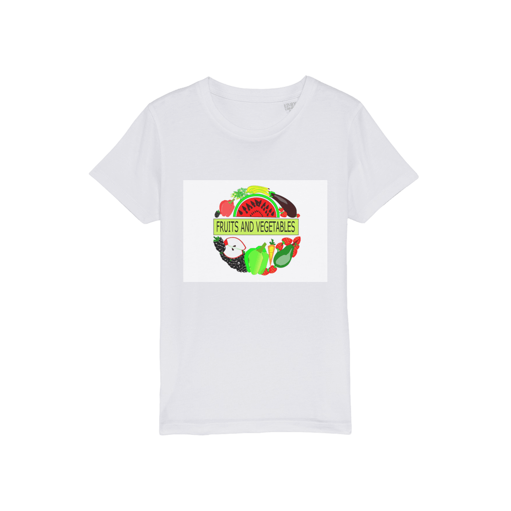 Classic Unisex Fruits And Vegetables Design Jersey Kids T-Shirt - Mercy Abounding