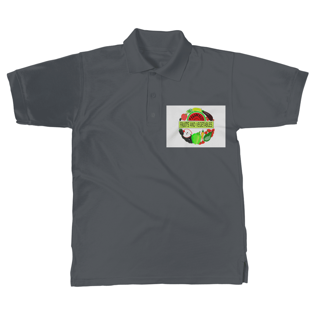 Soft Fabric Fruits And Vegetables Design Women's Polo Shirt - Mercy Abounding