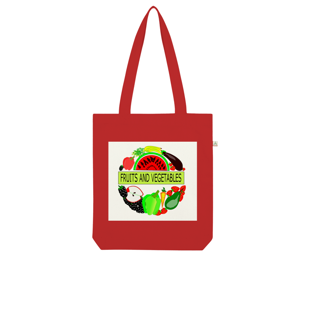 Fabric Fruits And Vegetables Design Tote Bag - Mercy Abounding