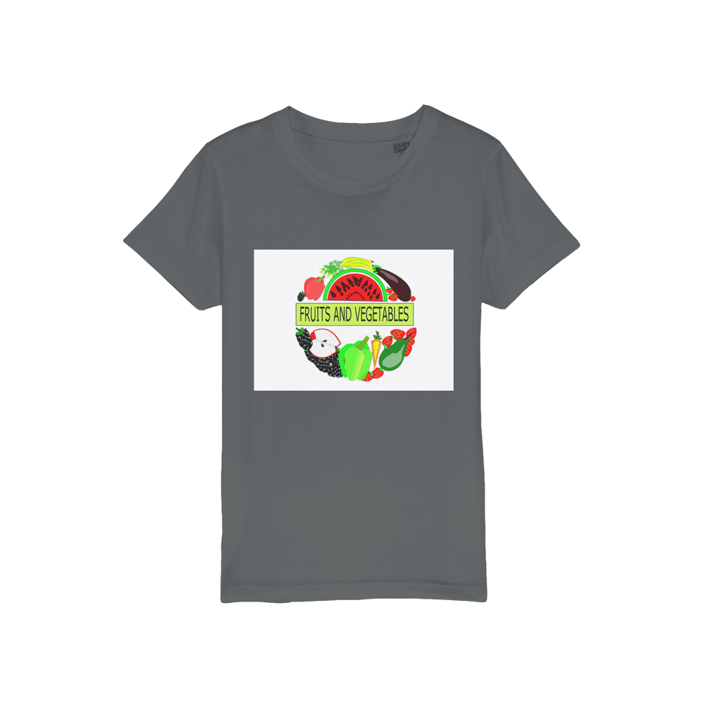 Classic Unisex Fruits And Vegetables Design Jersey Kids T-Shirt - Mercy Abounding