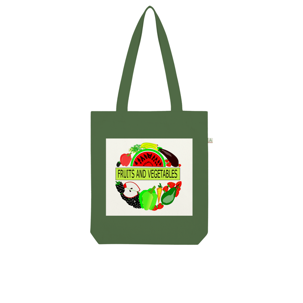 Fabric Fruits And Vegetables Design Tote Bag - Mercy Abounding