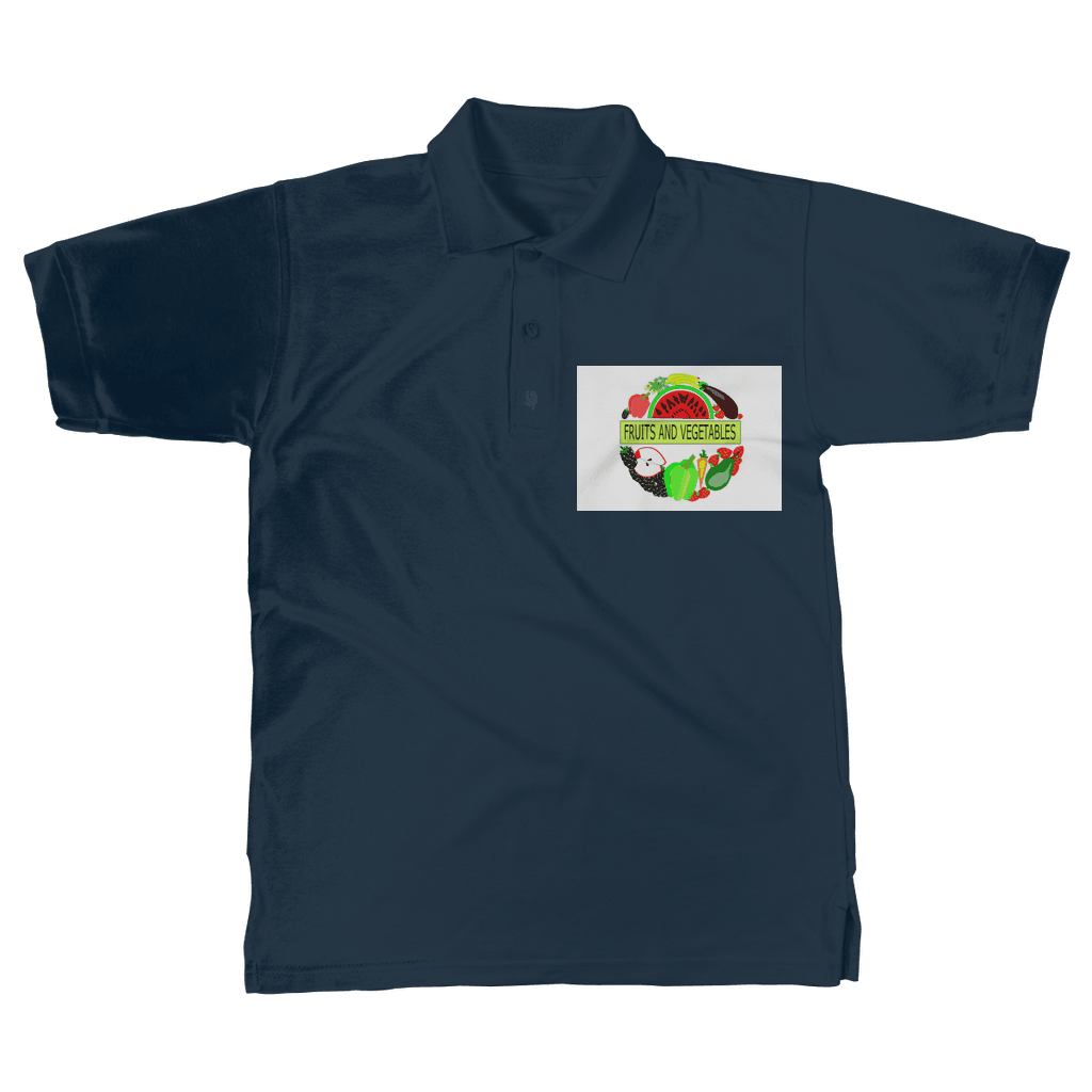Soft Fabric Fruits And Vegetables Design Women's Polo Shirt - Mercy Abounding