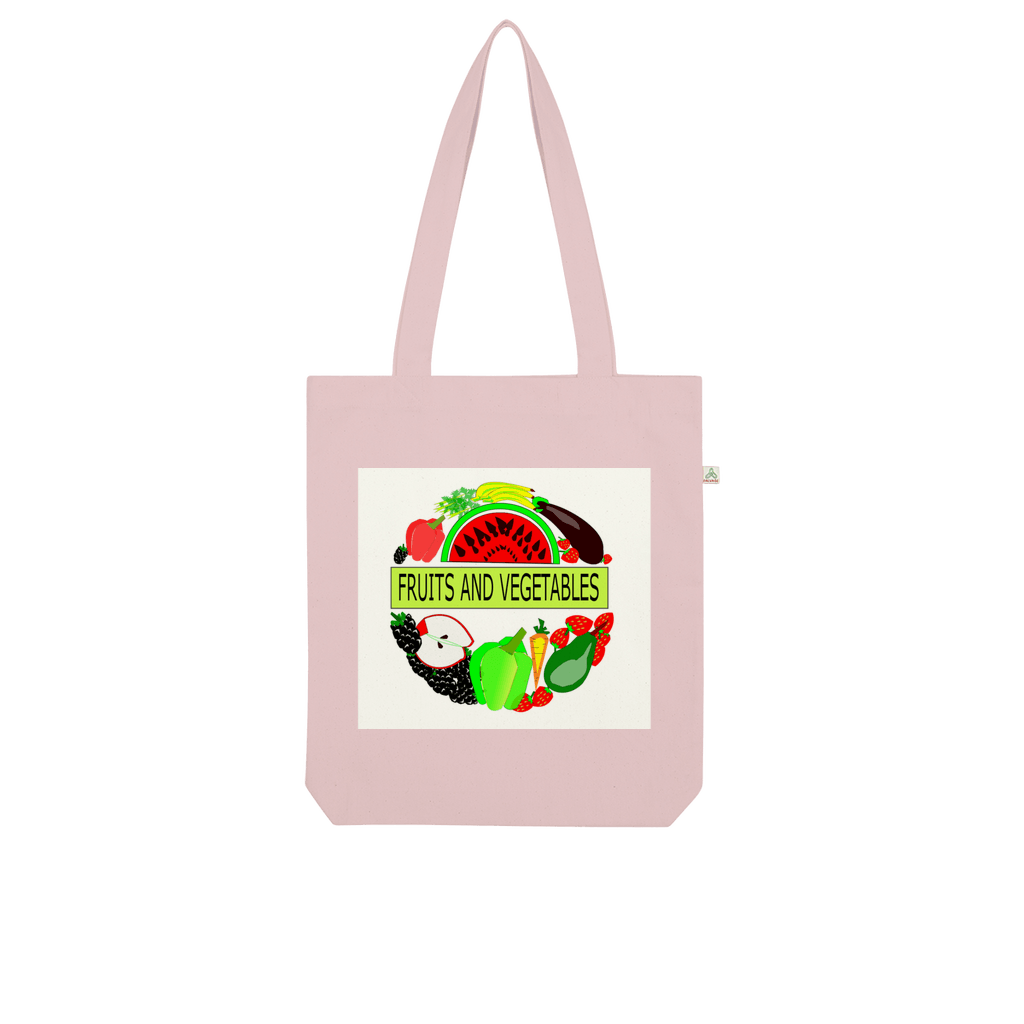 Fabric Fruits And Vegetables Design Tote Bag - Mercy Abounding