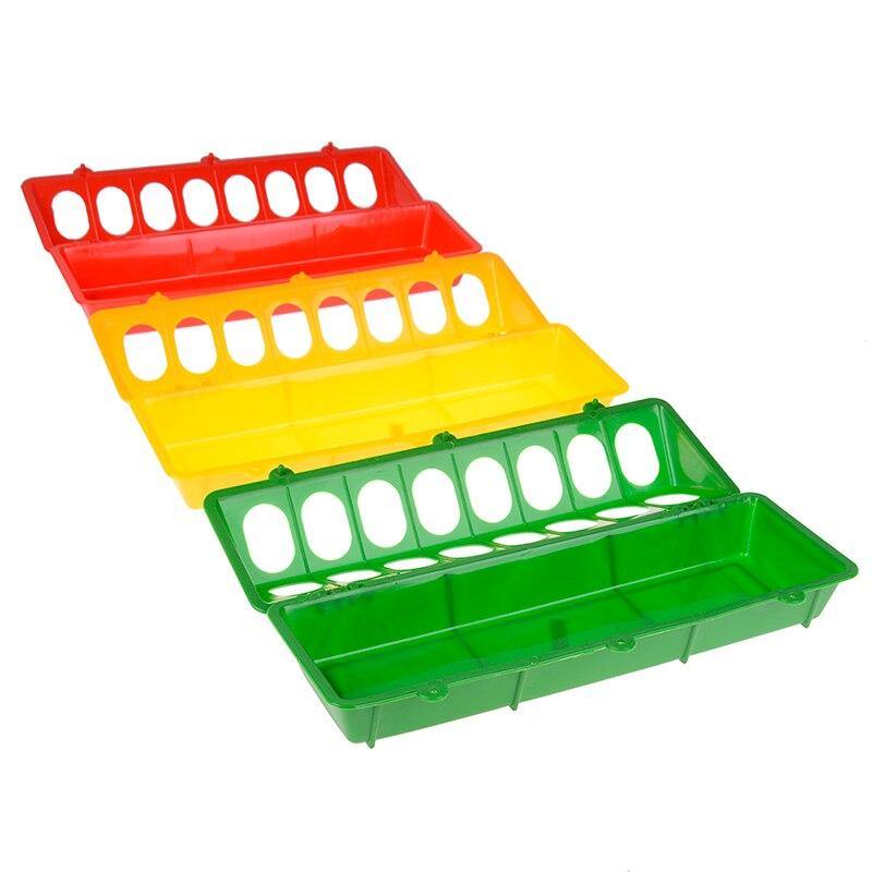Plastic Pheasant Feeding Bucket Chicken Farming Tool Chick Flip-Top Poultry Ground Feeder Chicken Poultry Feeder Trough