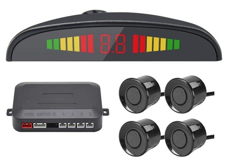Car LED Parking Sensor Kit 4 Sensors 22mm Backlight Display Reverse Backup Radar Monitor System 12V 6 Colors
