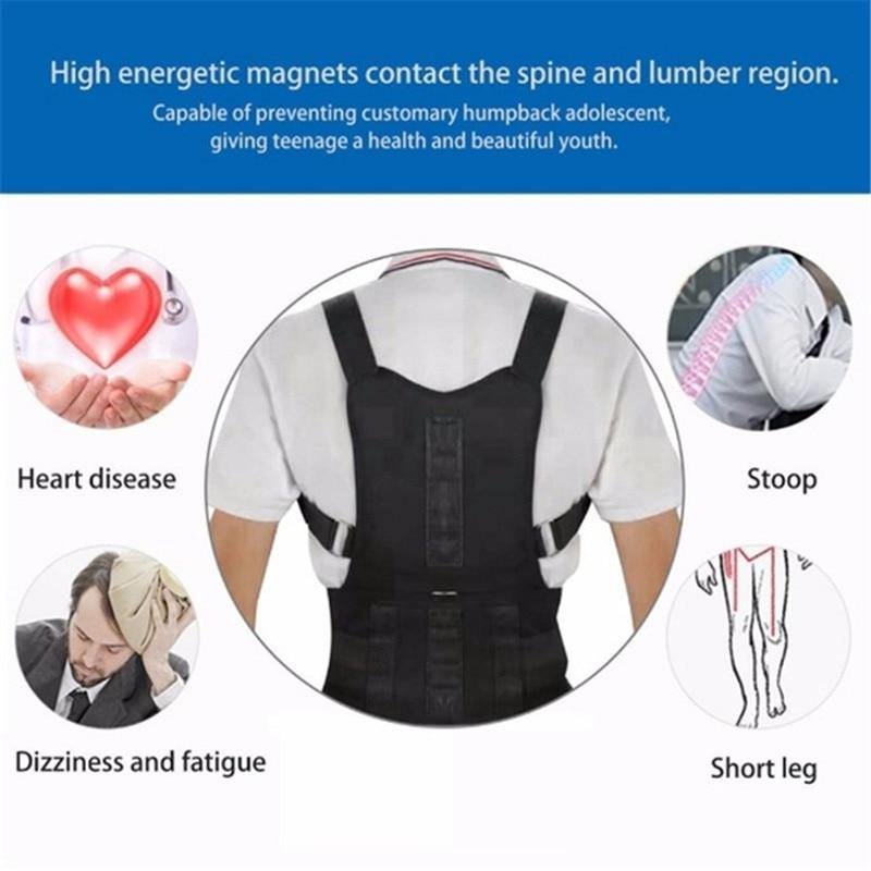 ZITY Sitting Posture Corrector Adjustable Magnetic Shape Body Shoulder Brace Belt Men and Women Back Vertebra Correct Therapy