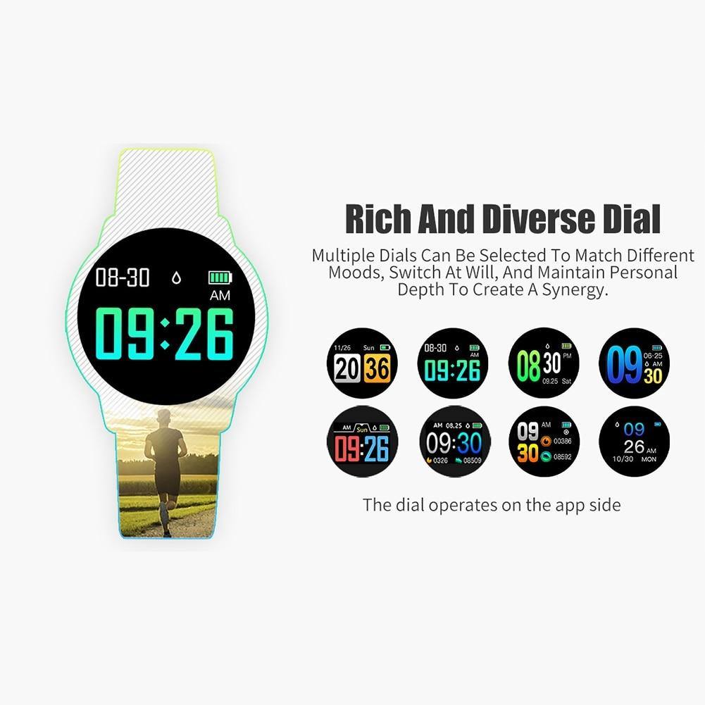 Q8 0.95-Inch OLED Color Screen Heart Rate Monitor Fitness Business Sports Smart Watch Multi-Language Waterproof Bracelet