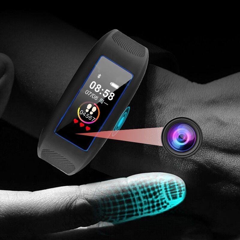 1080P HD Slim Wearable Mini DV Camera Voice Video Recording Audio Recorder Smart Band Watch Bracelet