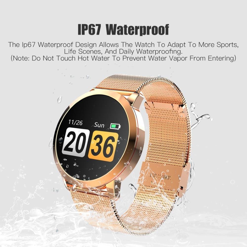 Q8 0.95-Inch OLED Color Screen Heart Rate Monitor Fitness Business Sports Smart Watch Multi-Language Waterproof Bracelet