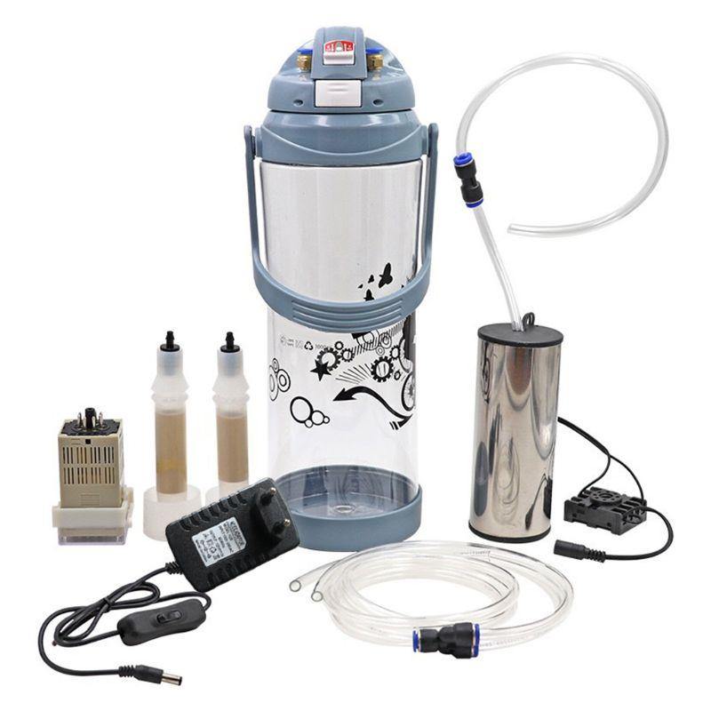 Durable 2L/3L Electric Cow Milker Milking Machine Tools with Adjustable Suction Goat Sheep Milk Tray for Small Farm Livestock