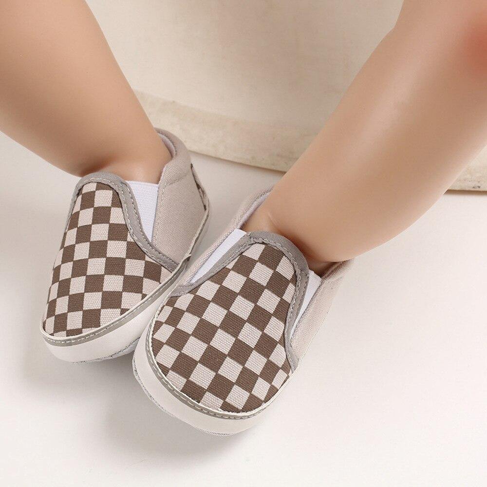 Classical Checkered Toddler First Walker Newborn Baby Shoes Boy Girl Soft Sole Cotton Soft Casual Sports Walking Crib Shoes