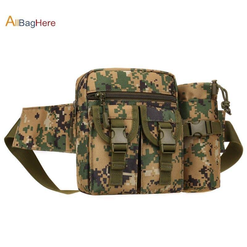Tactical Water Bottle Waist Bag Military Outdoor Sports Camping Travel Waterproof 900D Nylon bag with water pouch Hiking Cycling