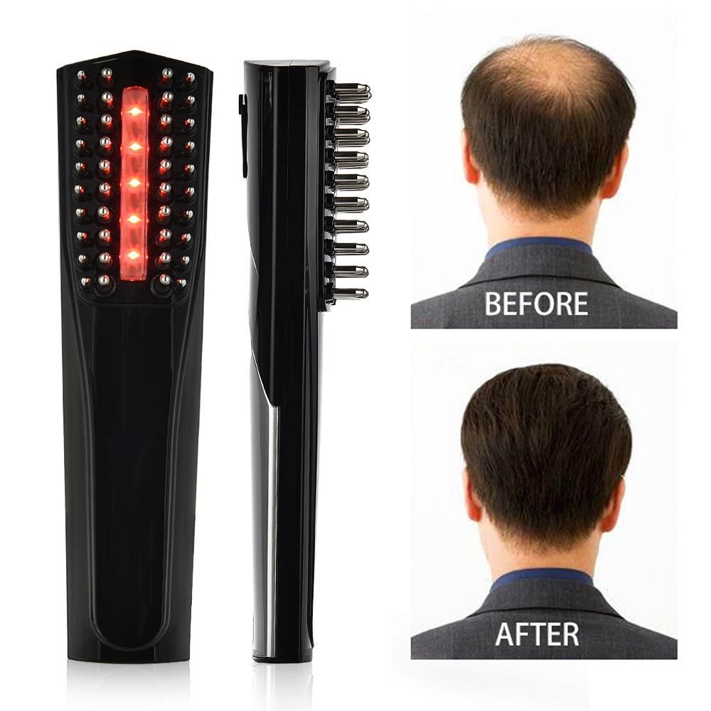 Electric Laser Hair Growth Comb Hair Brush Laser Hair Loss Stop Regrow Therapy Comb Ozone Infrared Massager Supply Comb