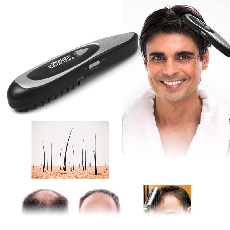Electric LED Laser Hair Growth Comb Hair Brush Laser Hair Loss Stop Regrow Therapy Comb Ozone Infrared Scalp Massager Barber T85