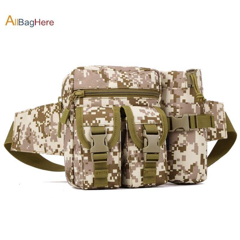 Tactical Water Bottle Waist Bag Military Outdoor Sports Camping Travel Waterproof 900D Nylon bag with water pouch Hiking Cycling