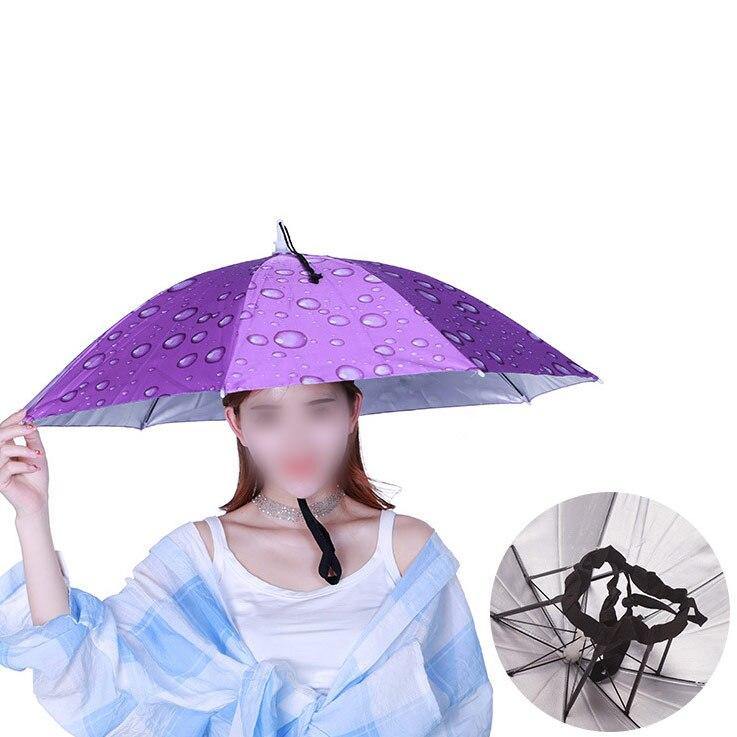 Outdoor Large Double Layer Fishing Umbrella Hat Cycling Hiking Camping Beach Sunshade Sunny Rainy Anti-UV Cap For Men Women Kids