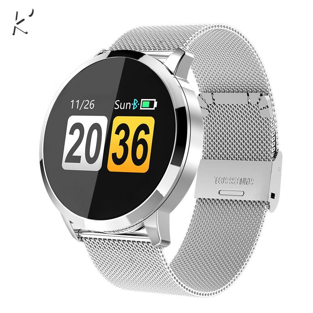 K' Q8 Smart Watch OLED Color Screen Smartwatch women Fashion Fitness Tracker Heart Rate monitor