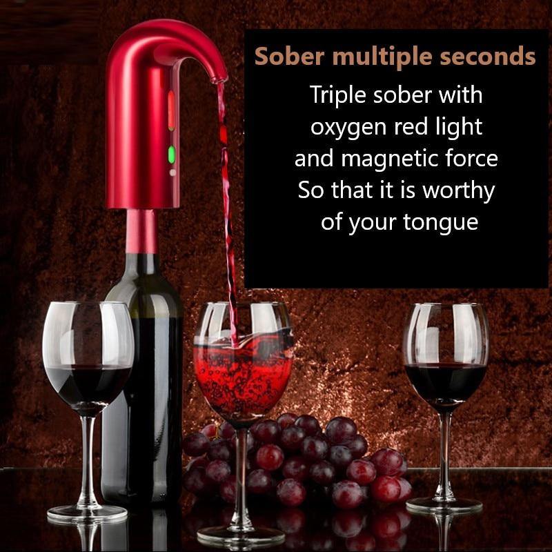 Smart Electric Wine Pourer Portable Wine Decanter Automatic Red Wine Pourer Aerator Decanter Dispenser Bar Accessories Barware