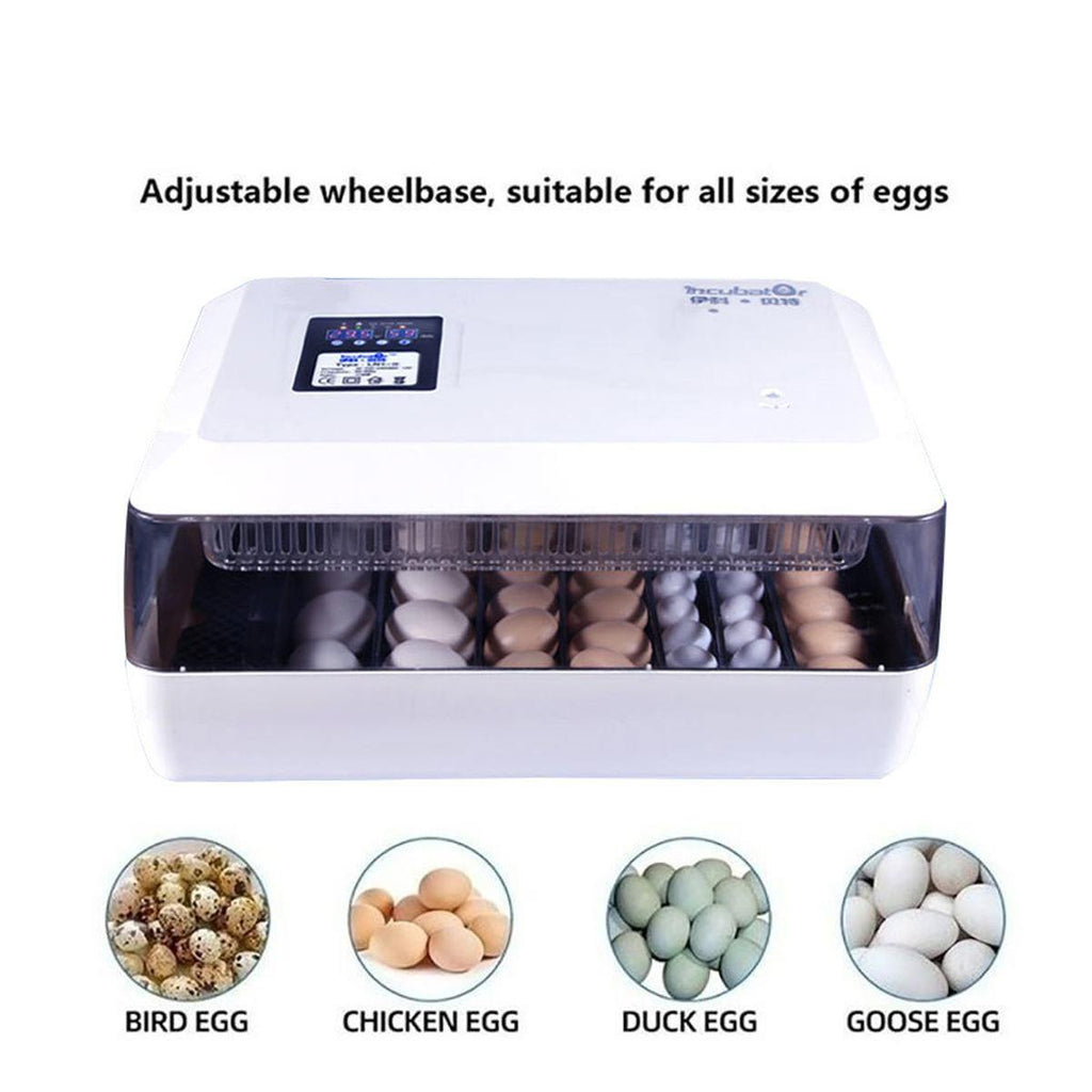 60 Eggs Incubator Hatcher Brooder Bird Quail Incubator Chick Hatchery Incubator Poultry Hatcher Turner Automatic Farm Tools