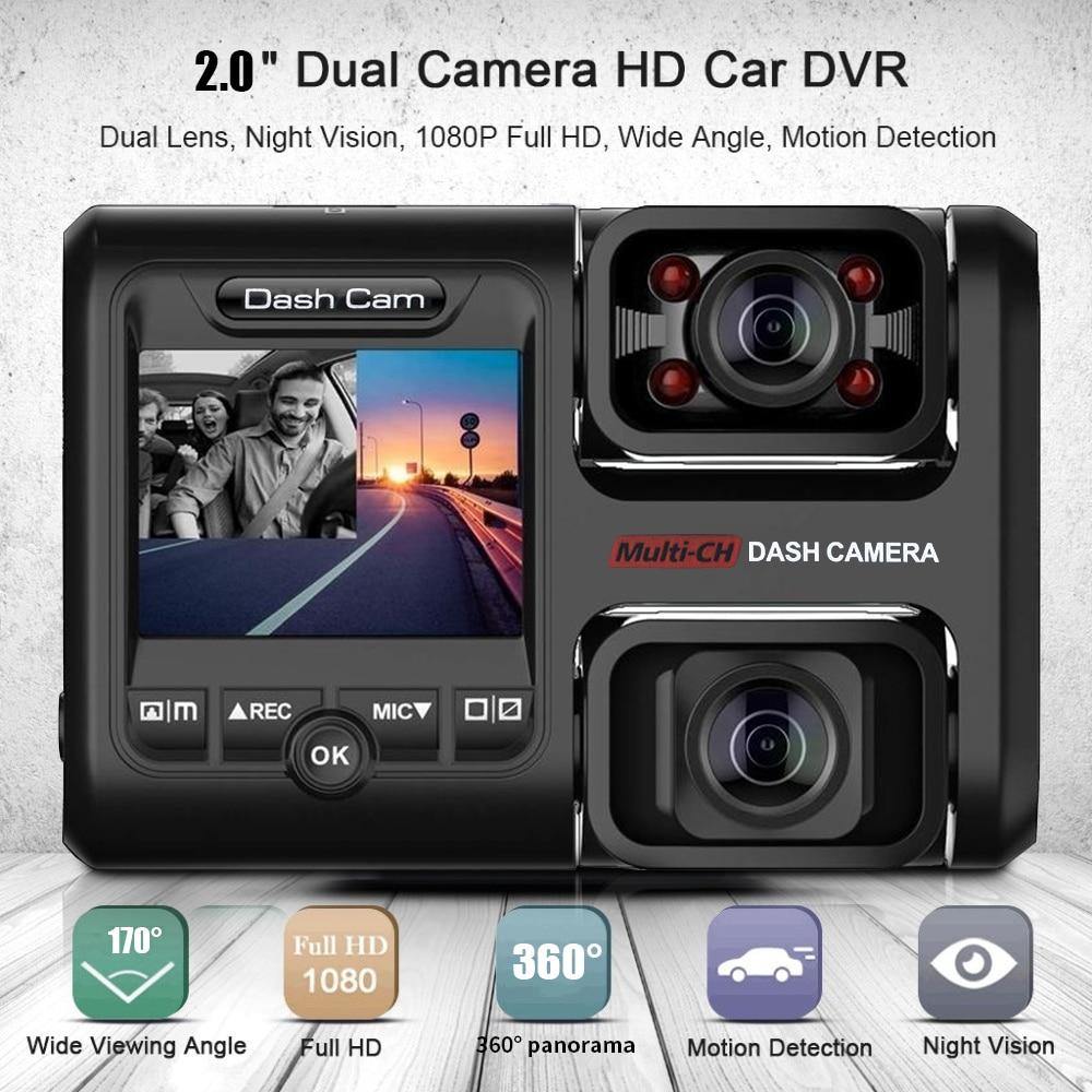 4K 2160P WIFI GPS Logger 360° Dual Lens Car DVR Novatek Chip Sony IMX323 Sensor Night Vision Dual Camera Dash Cam Recorder D30H