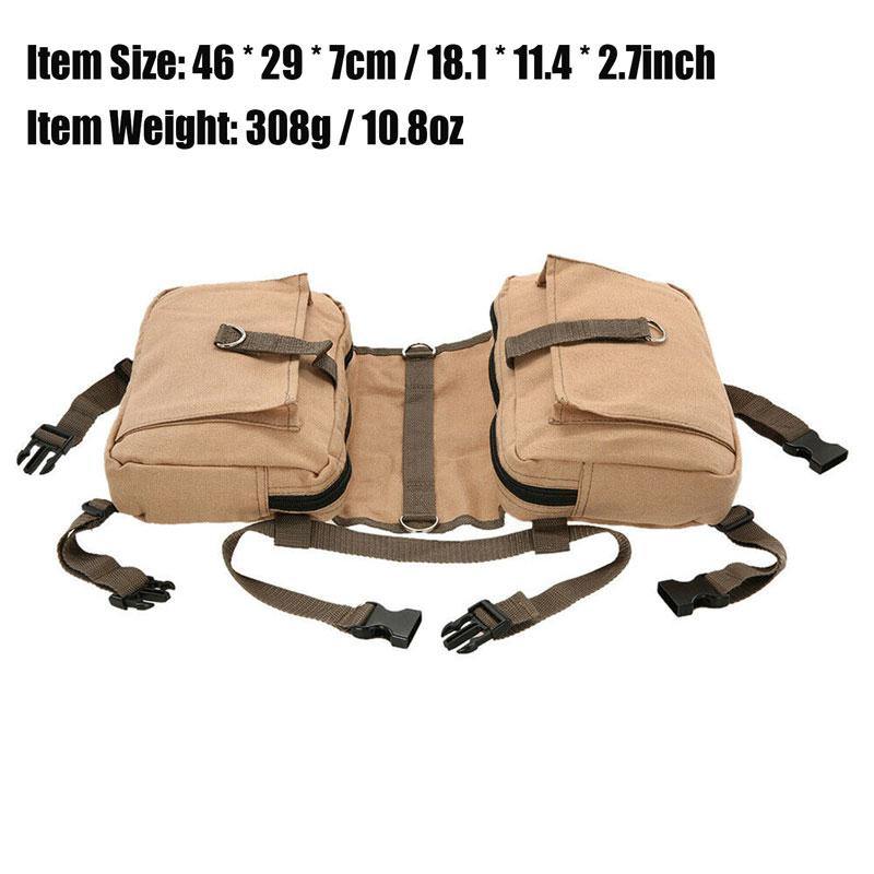 Dog Pack Hound Travel Camping Hiking Saddle Bag Rucksack Adjustable Straps Dog Backpack for Medium & Large Dogs