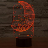 3D Moon Bear Night lighting