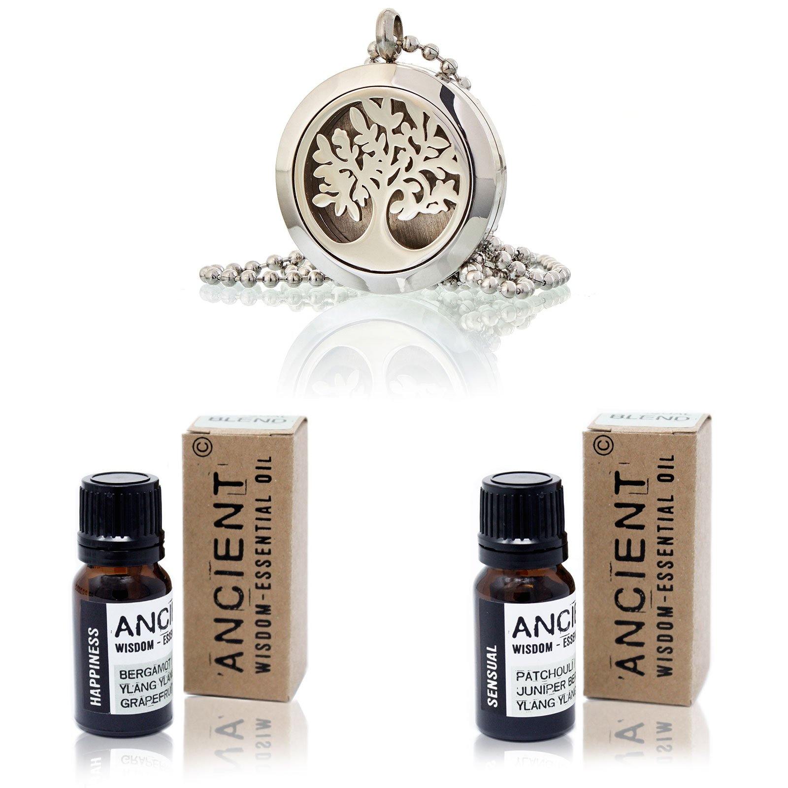 Organic Aromatherapy Pendant Diffuser Necklace blend Set - Mercy Abounding