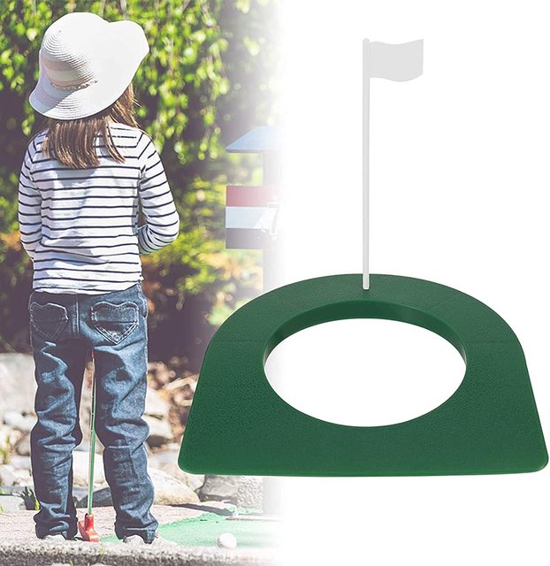 Golf Putting Cup Hole Machine Balls Returning Aid Lawn Green Mats