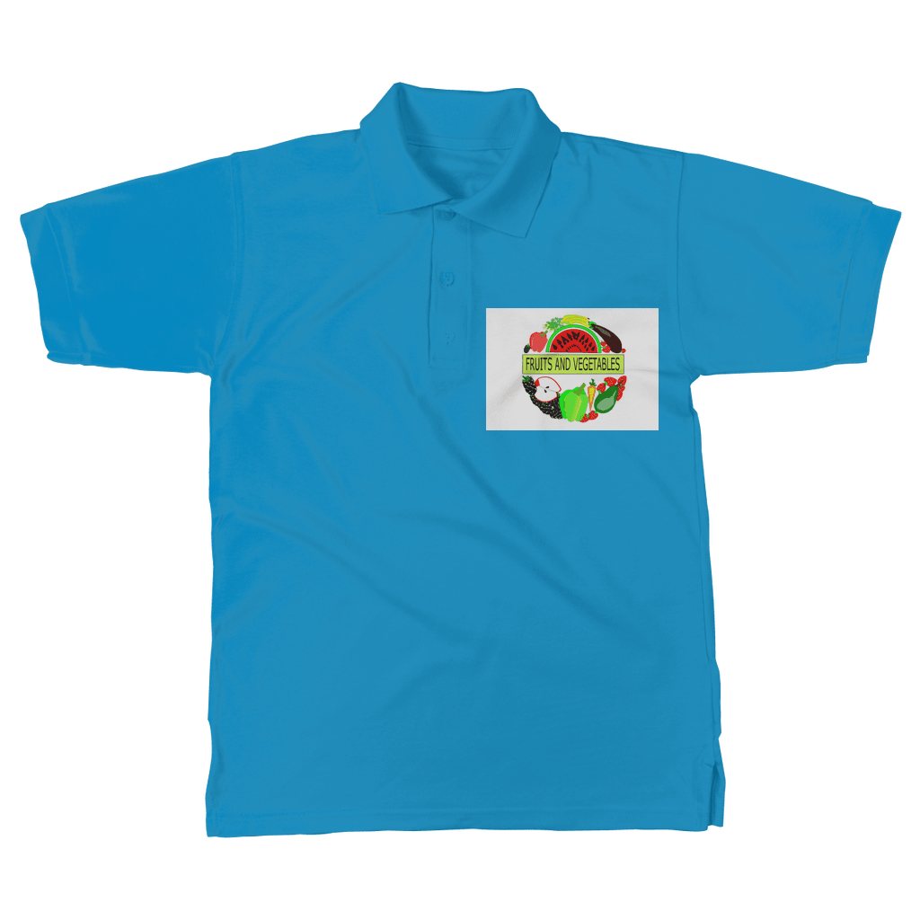 Soft Fabric Fruits And Vegetables Design Women's Polo Shirt - Mercy Abounding