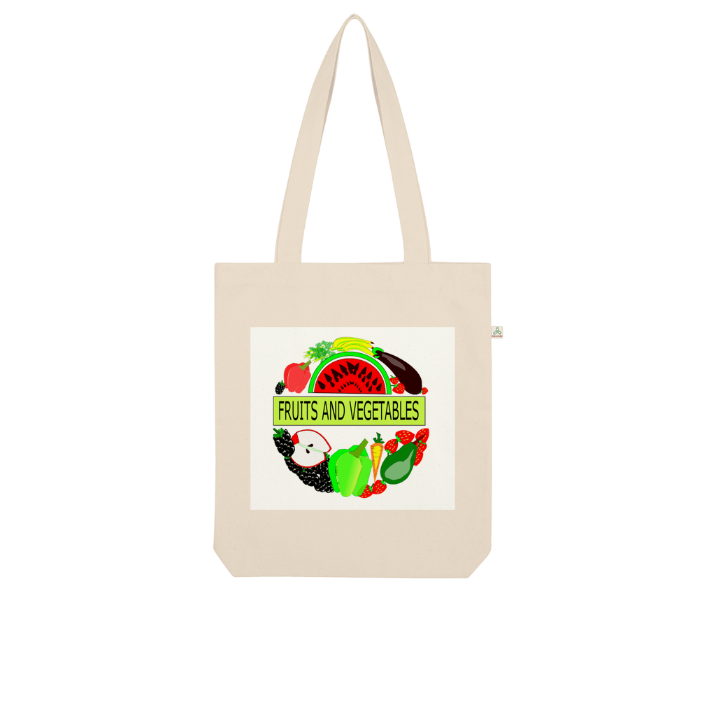 Fabric Fruits And Vegetables Design Tote Bag - Mercy Abounding