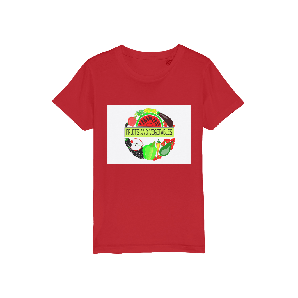 Classic Unisex Fruits And Vegetables Design Jersey Kids T-Shirt - Mercy Abounding