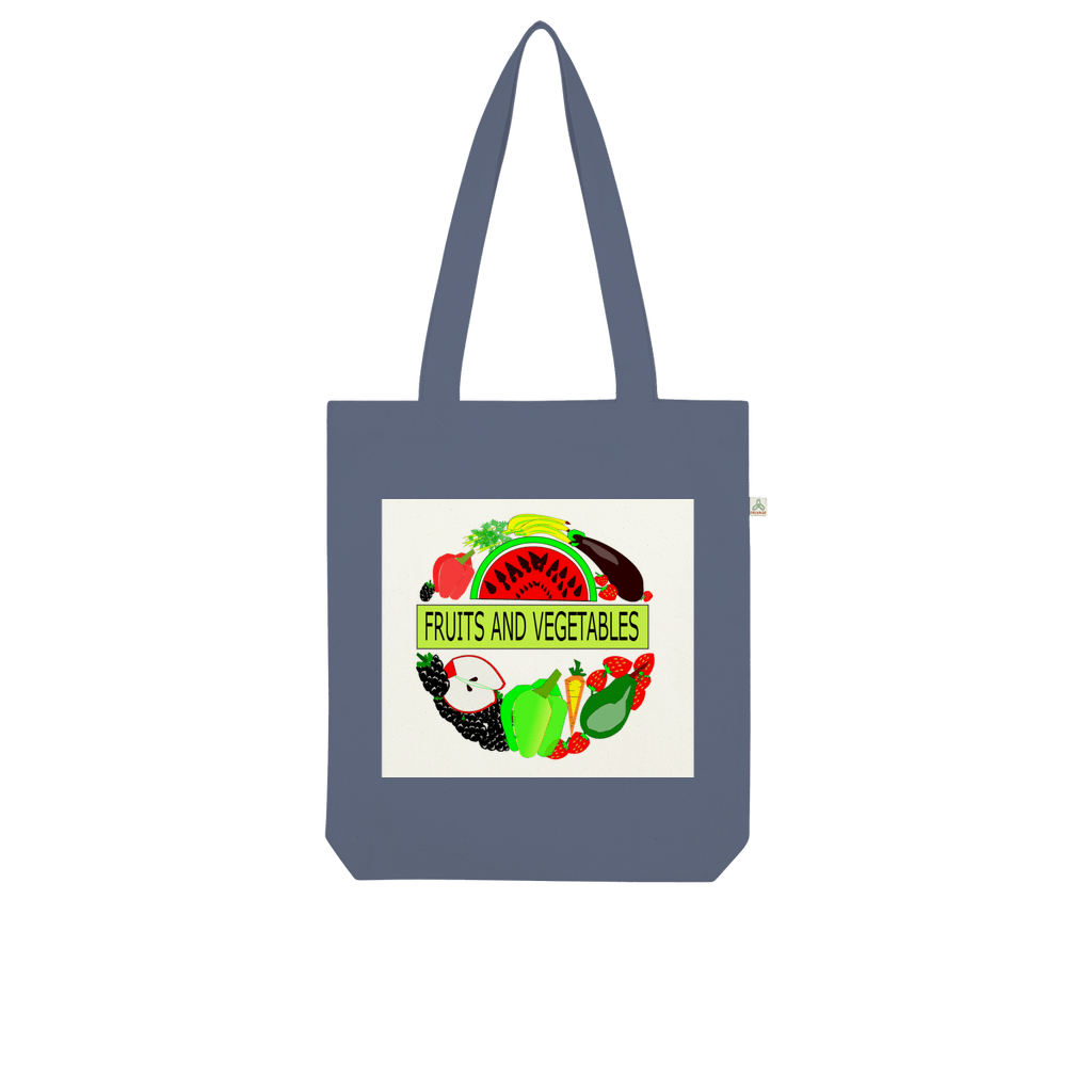 Fabric Fruits And Vegetables Design Tote Bag - Mercy Abounding