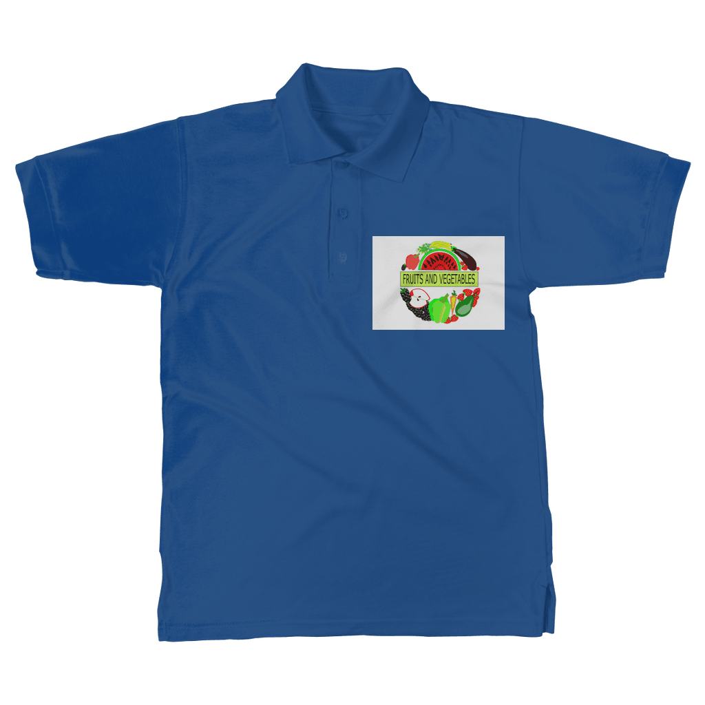Soft Fabric Fruits And Vegetables Design Women's Polo Shirt - Mercy Abounding