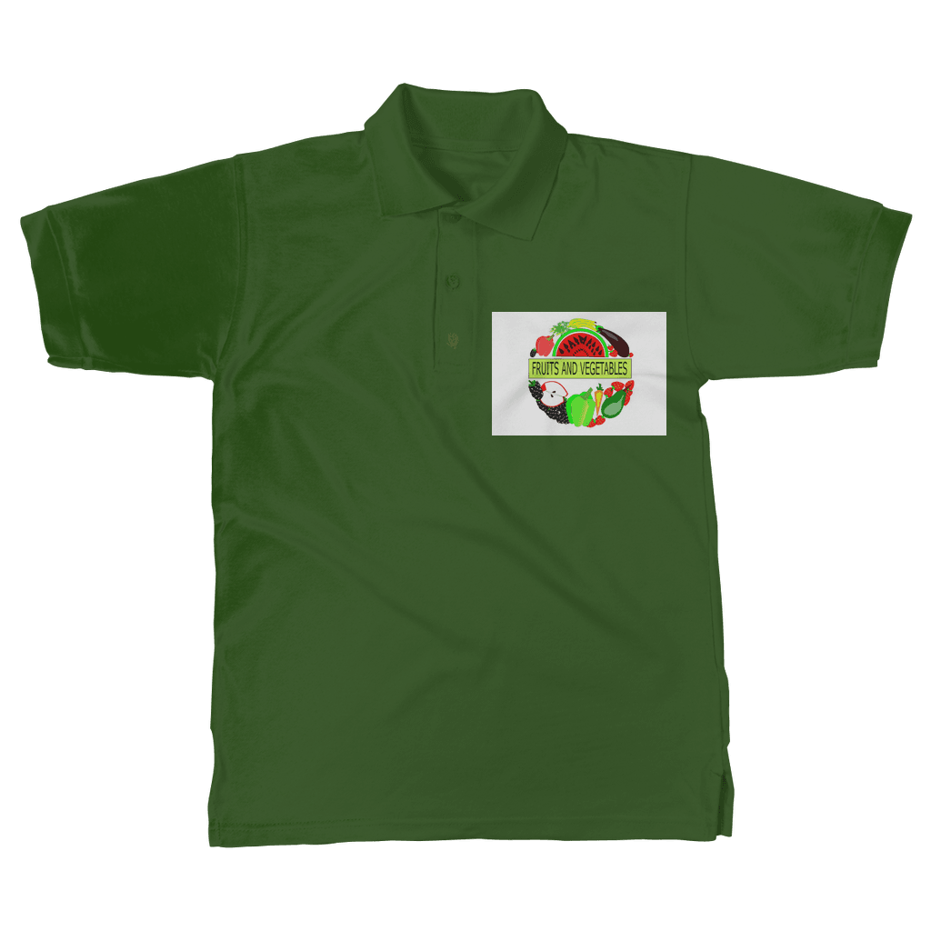 Soft Fabric Fruits And Vegetables Design Women's Polo Shirt - Mercy Abounding