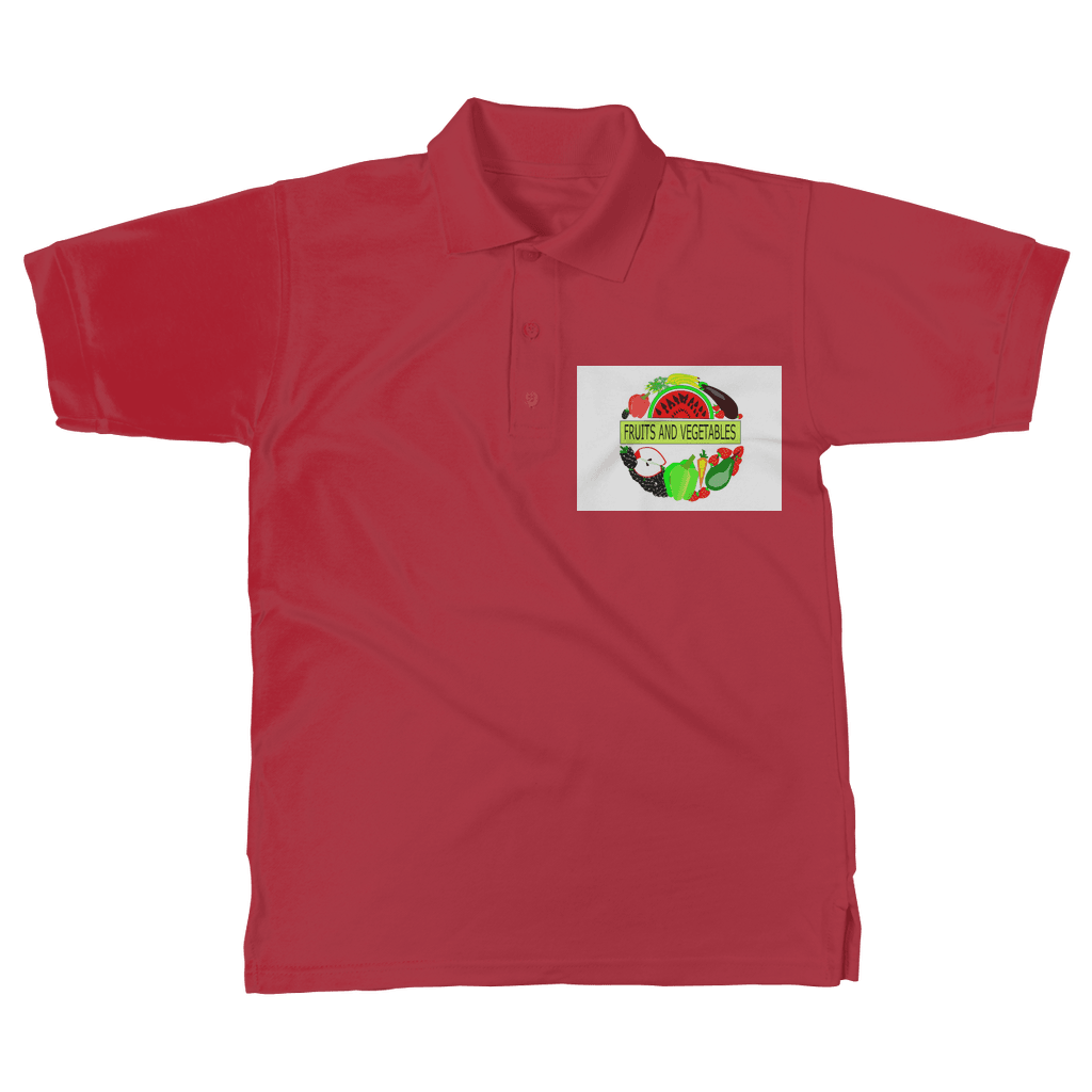 Soft Fabric Fruits And Vegetables Design Women's Polo Shirt - Mercy Abounding