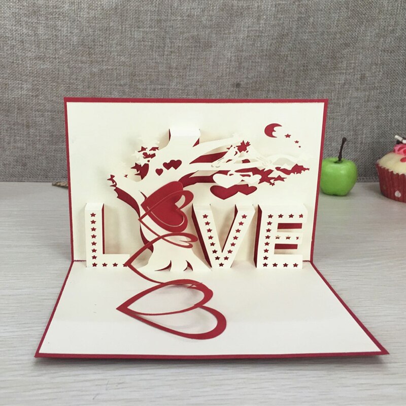 3D Laser Cut Greeting Card Wedding Valentine Gifts