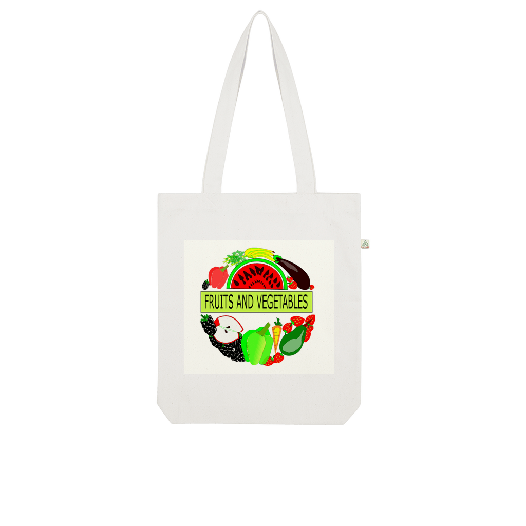Fabric Fruits And Vegetables Design Tote Bag - Mercy Abounding