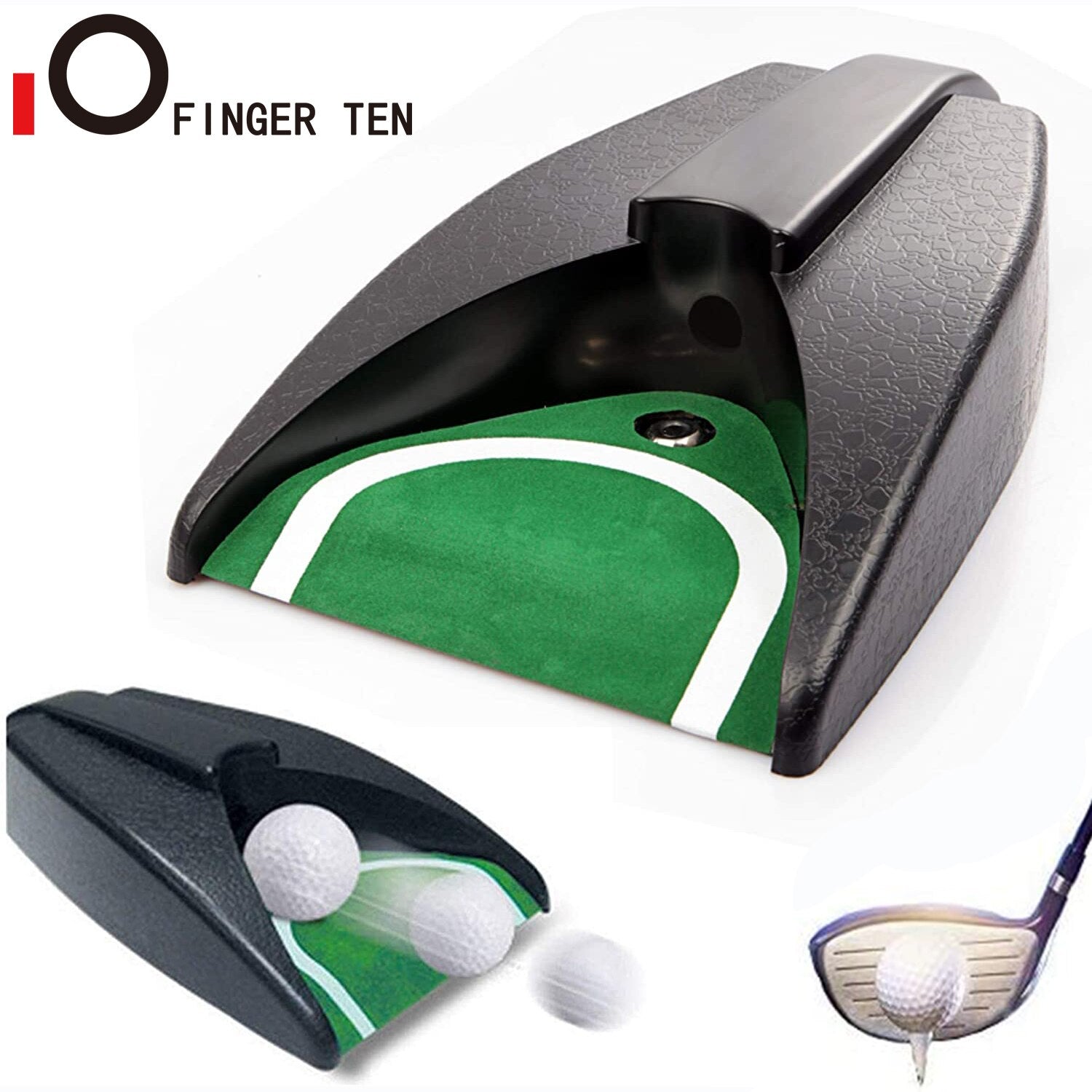 Golf Putting Cup Hole Machine Balls Returning Aid Lawn Green Mats