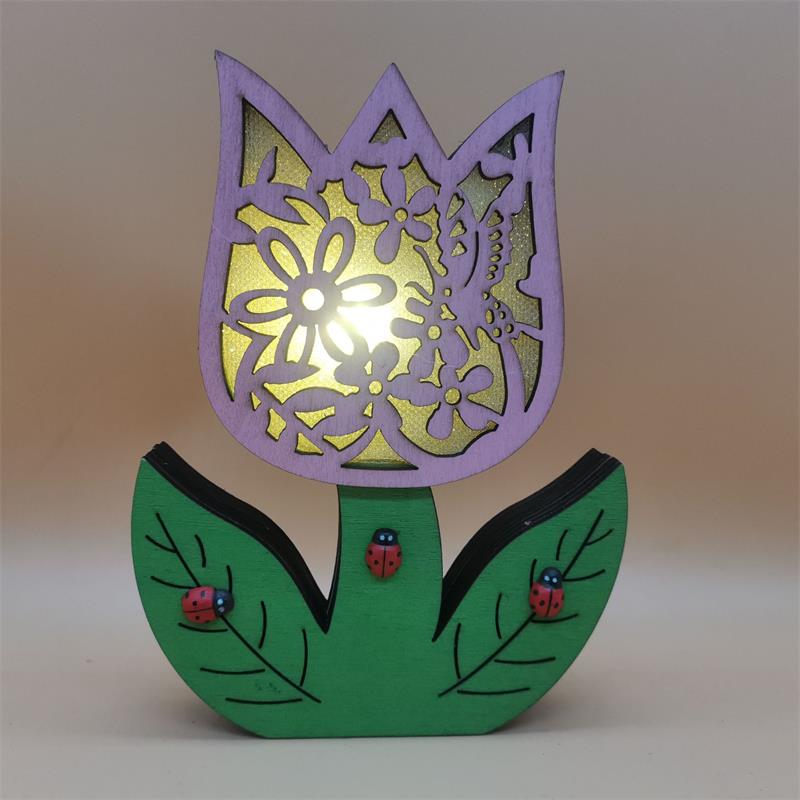Easter Wooden LED Light Gifts Home Ornament Decoration