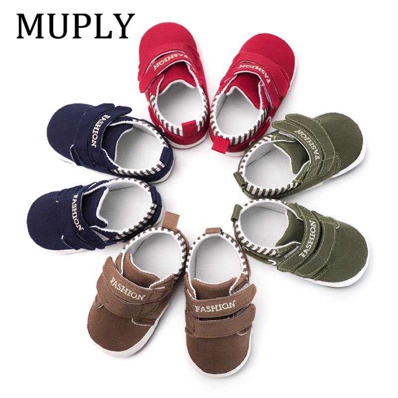 Baby Boy Girl Shoes Sole Soft Canvas Solid Footwear Shoes - Mercy Abounding