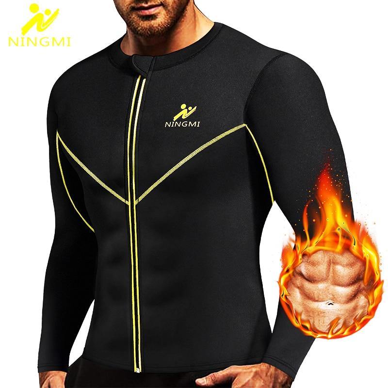 Men Waist Trainer Slim Body Shaper Vest Jacket with Zipper - Mercy Abounding
