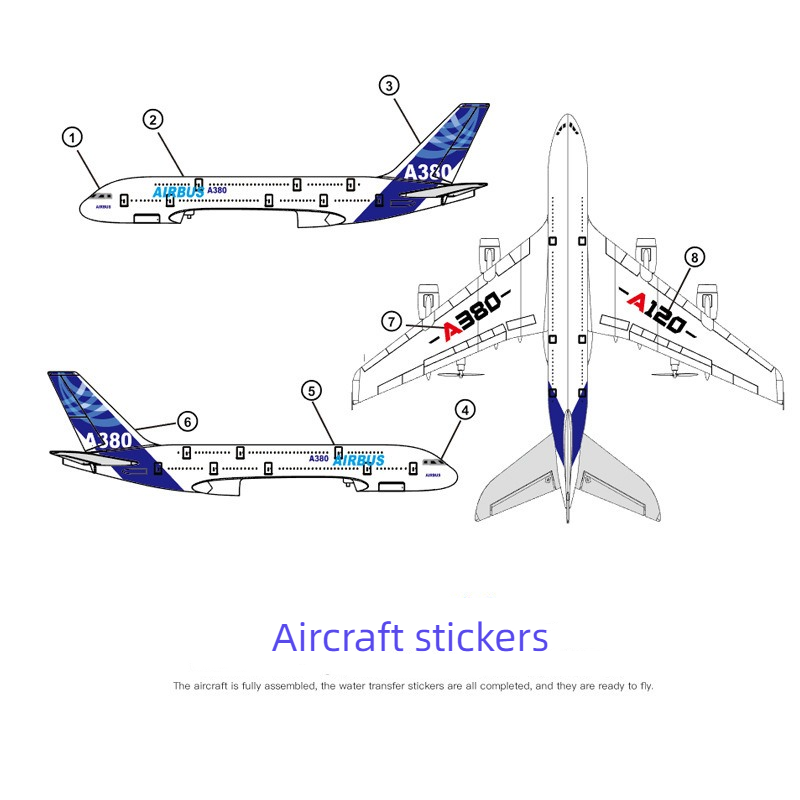 Airbus remote-controlled aircraft A380 aviation model