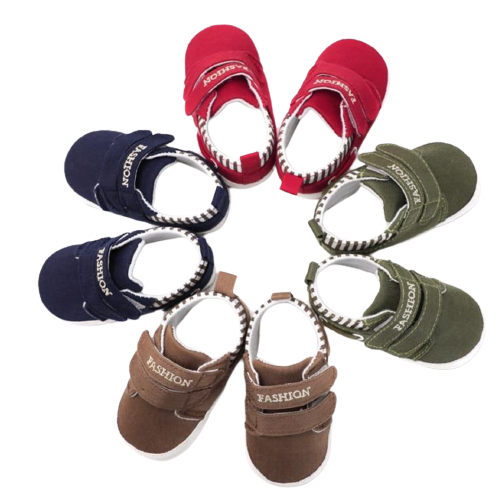  Baby Boy Girl Shoes Sole Soft Canvas Solid Footwear Shoes 