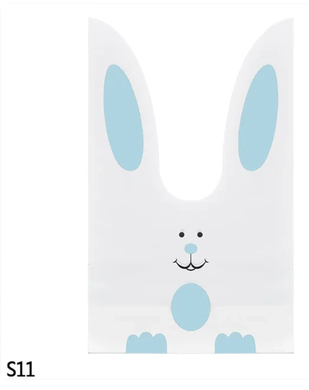 Easter Bunny Plastic Rabbit Cookie Bag Birthday Party Gift