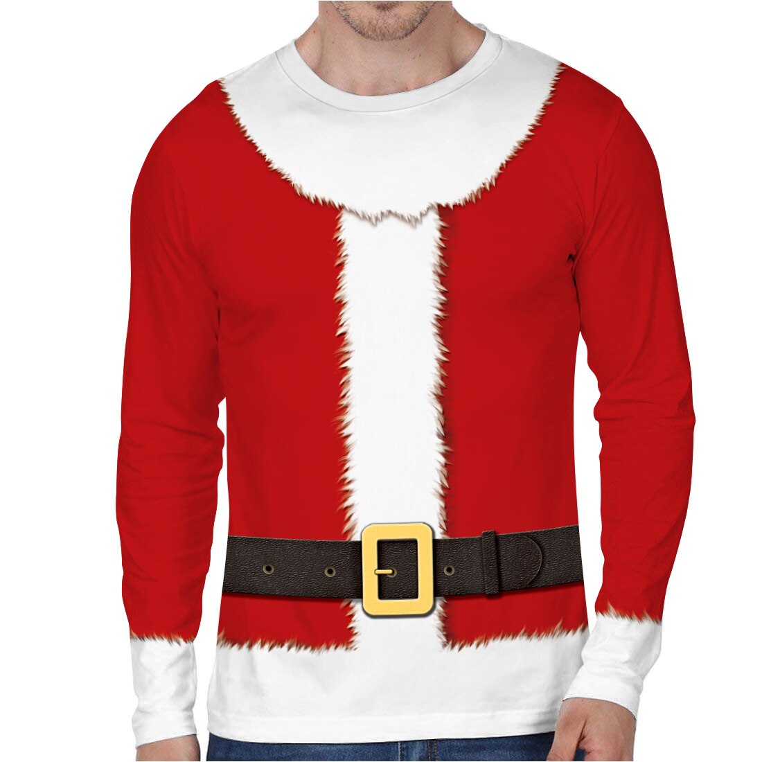 Unisex Christmas Sweaters 3D Sexy Ugly Body Chest Jumper