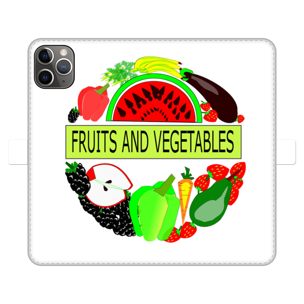 Leather Fruits And Vegetables Design Printed Money Wallet Cases - Mercy Abounding