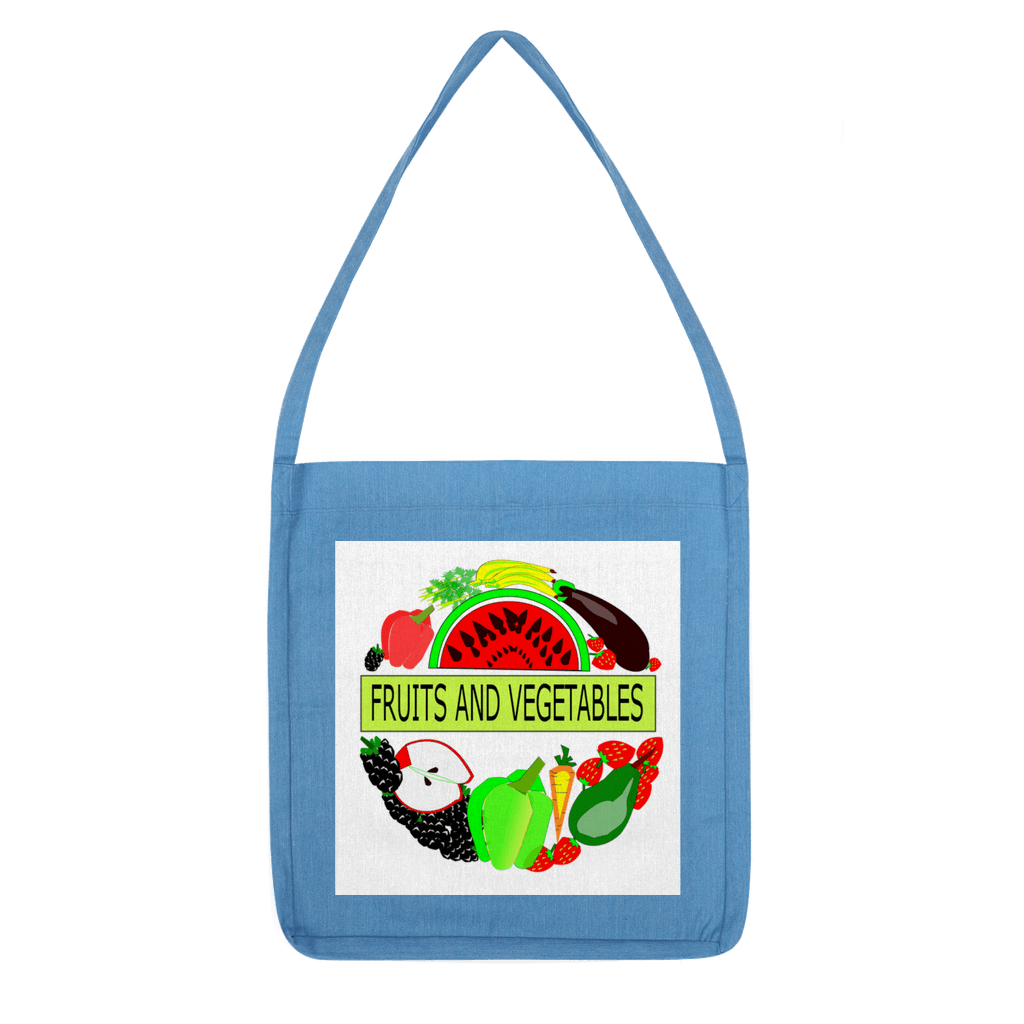 Classic Cotton Fabric Fruits And Vegetables Design Tote Bag - Mercy Abounding