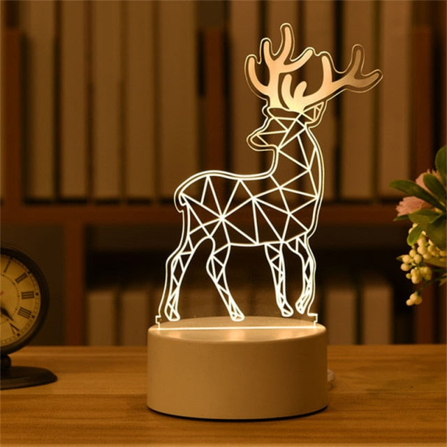 Night Light 3D  Led  Lamp For Valentines Christmas Wedding Bedroom